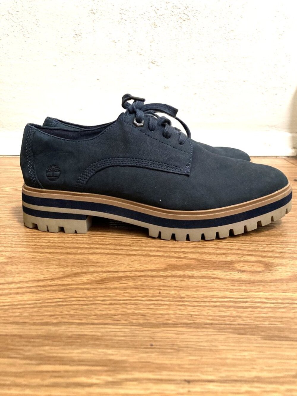 Timberland Women's Navy Blue Lace Up Loafers Shoes US 8
